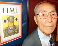 Abe with the Time magazine that came out after the attack 