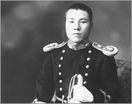 Abe in ceremonial uniform before the outbreak of the war