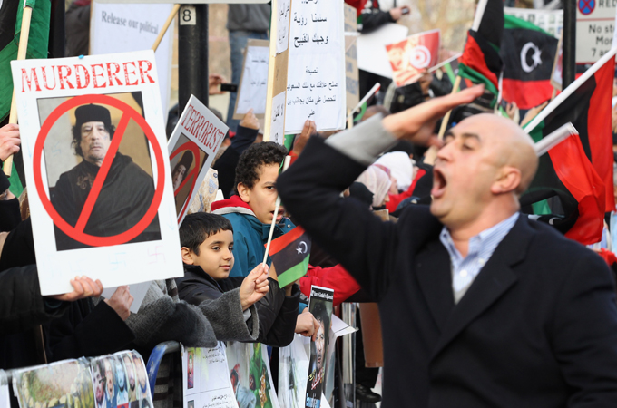 Libya london protests [GALLO/GETTY]