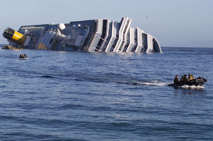 Italy Costa Concordia cruise ship Giglio