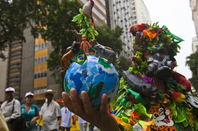 Protesters in Rio