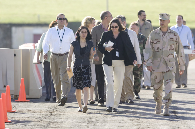 If the government's order is accepted, then every time one of the defendants speaks, the sound will be cut off to the observation booth at the back of the courtroom where journalists and observers sit [EPA]