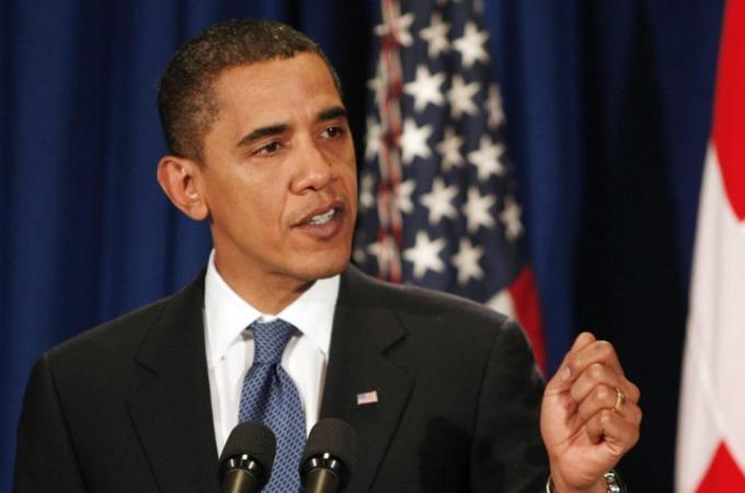 U.S. President Obama speaks at the United Nations Climate Change Conference in Copenhagen