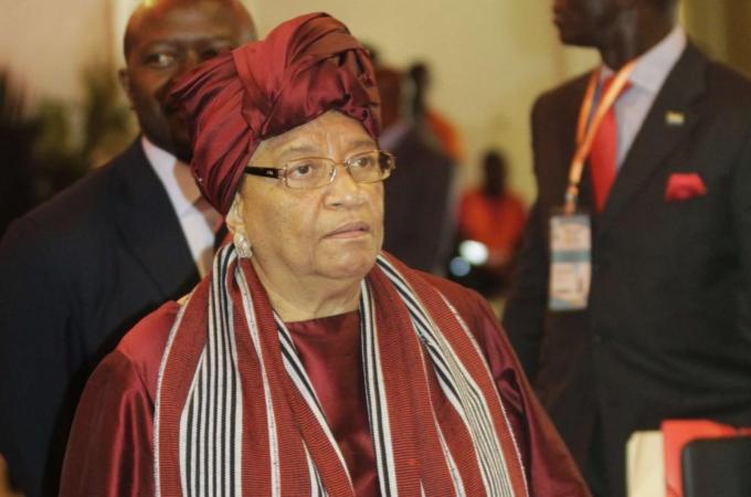 Liberian President Ellen Johnson-Sirleaf arrives for an extraordinary summit of West African regional bloc ECOWAS on the crisis in Mali and Guinea Bissau, at a hotel in Abidjan