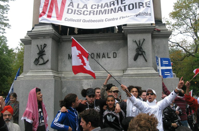 Muslims Quebec protest