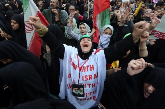 The anti-US rallies, marking the anniversary of the US embassy takeover, were "a bold message to President Hassan Rouhani and his team of negotiators not to trust Washington in their talks to resolve the nuclear standoff and ease the crippling sanctions imposed on Iran," writes Khosrow Soltani [EPA]