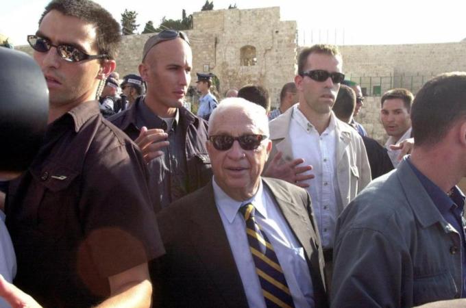 Ariel Sharon's visit to the al-Aqsa mosque prompted the second intifada [AP]