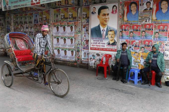 Elections in Bangladesh will proceed amid much controversy [AP]