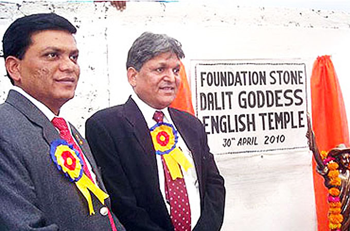 The English Devi temple is meant to encourage people to learn the language  [Supplied/Chandra Bhan Prasad]