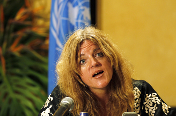 'I took a decision immediately that we have to open our gates,' says the UN's Hilde Johnson [Reuters]