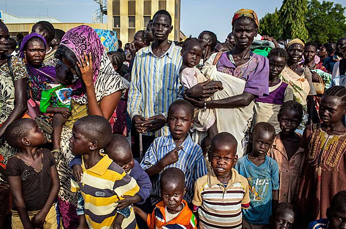 An estimated one million people in South Sudan have been displaced by fighting in recent months [AFP]