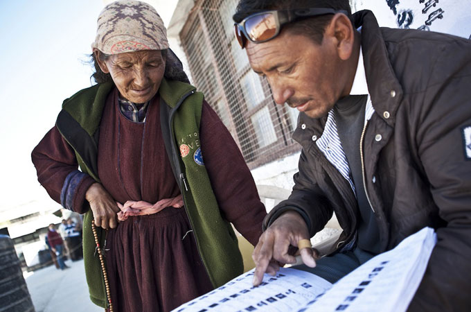 Voting was peaceful, with no disturbances from weather, a major worry for poll officials [Bijoyeta Das/Al Jazeera]