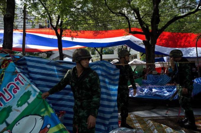 The Thai military has cleared protest camps in Bangkok [Getty Images]  