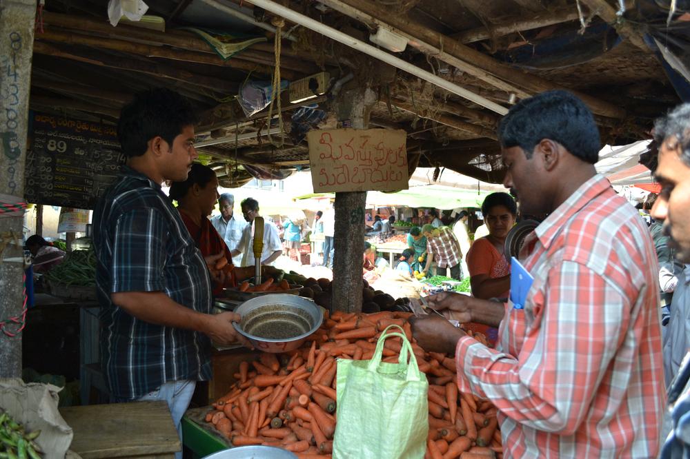 <p>The rythu bazaar or farmers market is a dedicated space in the major cities of Andhra Pradesh state where farmers can directly sell their produce rather than via middlemen.</p>