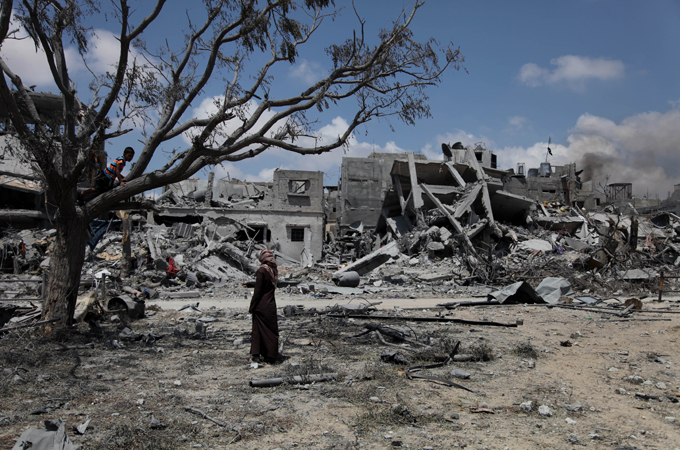 'If I were to describe this last month: It was a war of terror,' Umm Salam said [Emad Nassar/Al Jazeera]