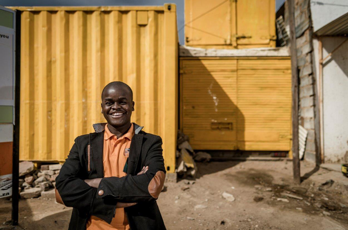 Neftaly Malatjie runs a youth organisation in Diepsloot township, South Africa [Cornel van Heerden/Al Jazeera]
