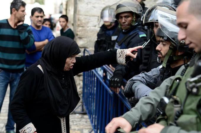 Muslim men under 50 and women under 40 are barred from entering Al-Aqsa Mosque, write Juma and Mantovani 
[Getty Images]