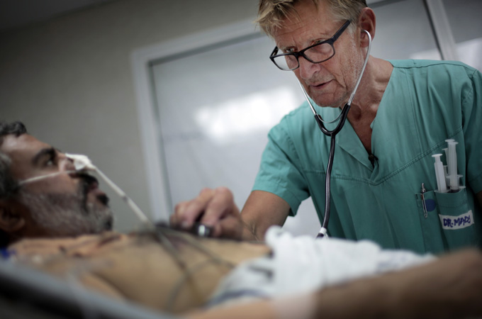 Gilbert has volunteered at al-Shifa hospital during three wars, treating thousands of patients [AP]