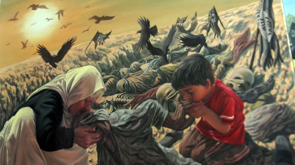 Ammar Salim says he has turned down offers to make more positive paintings [Al Jazeera]