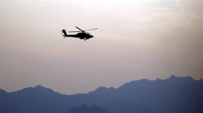 An Egyptian military helicopter [REUTERS]