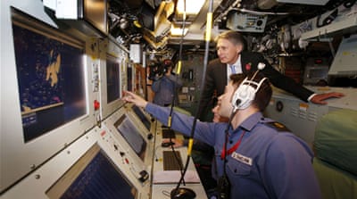 Defence Secretary Philip Hammond during a visit to HMS Victorious [Getty Images]