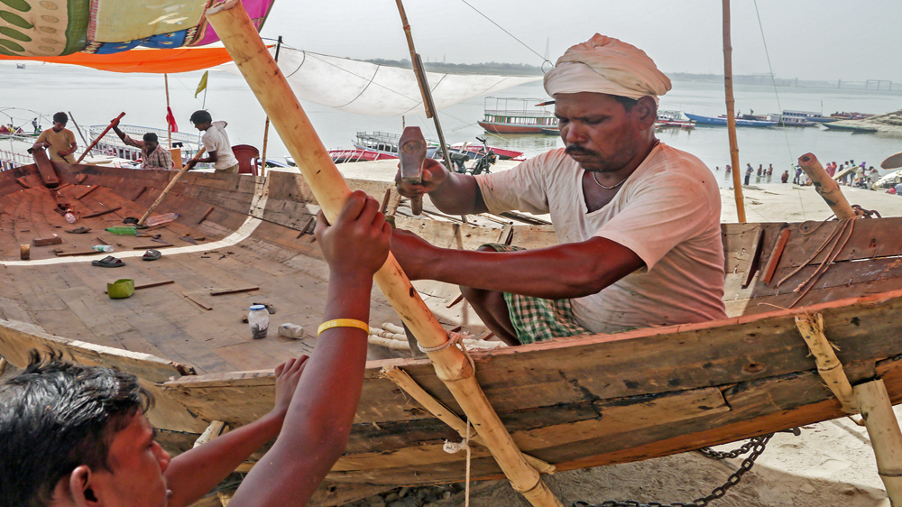 Chidan Nisad says he's hopeful that Modi will clean the scared Ganges River [Baba Umar/Al Jazeera]