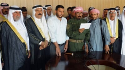 Iraqi Sunni tribal leaders demand Abbadi send forces to protect their city and regain Ramadi [AP]