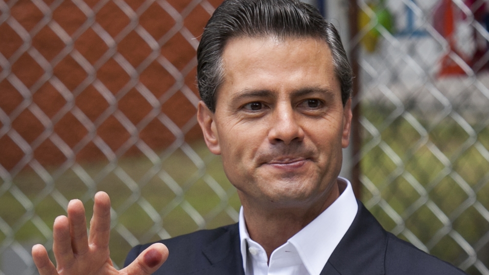 Mexico's President Enrique Pena Nieto faced accusations of corruption [AP]