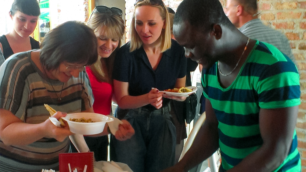 Prince Wale Soniyiki said the ingredients for the egusi soup he wanted to cook were not available anywhere in Croatia - a country with no African diaspora [Emina Buzinkic/Al Jazeera]