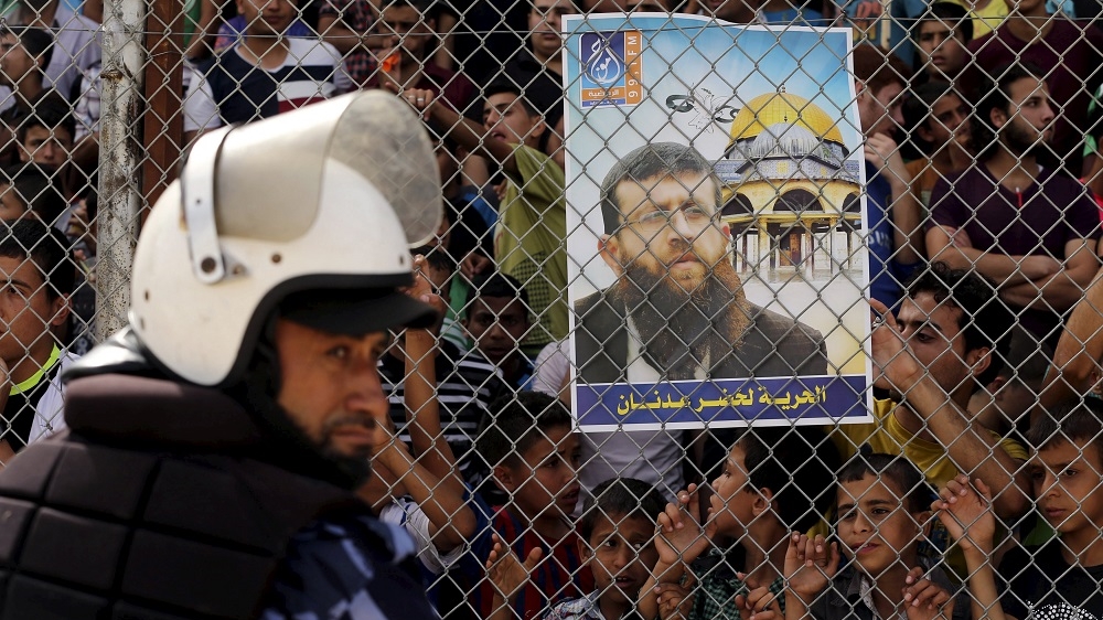 Adnan became an icon of the Palestinian prisoners’ movement when he launched a 66-day hunger strike in protest against his administrative detention in 2012 [Mohammed Salem/Reuters]