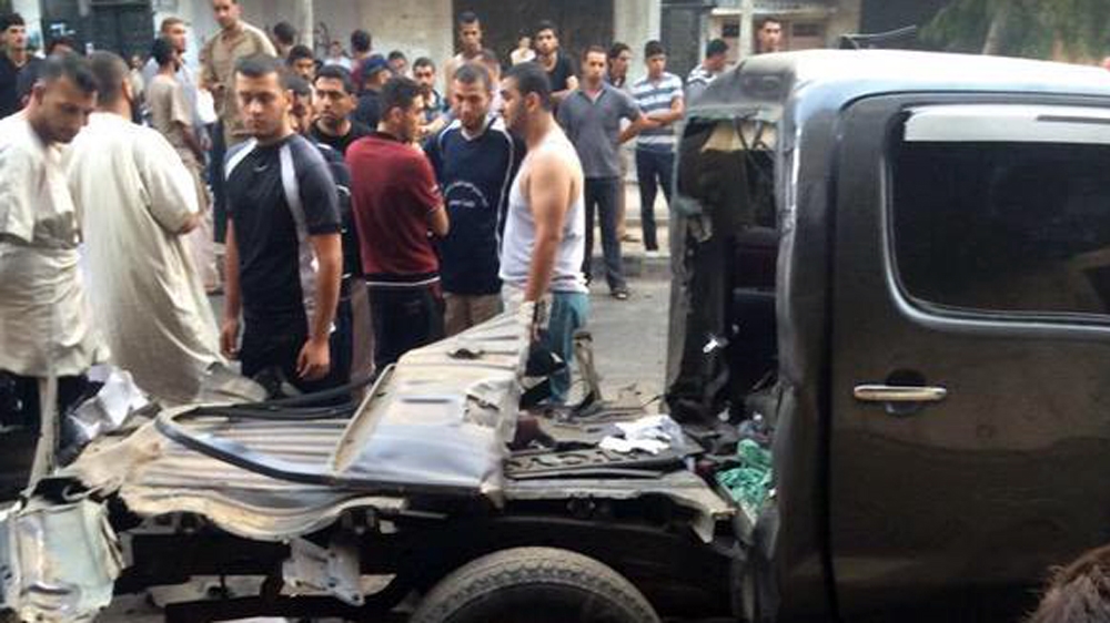 The six explosions occurred in Gaza City at the same time on Sunday morning [Al Jazeera]