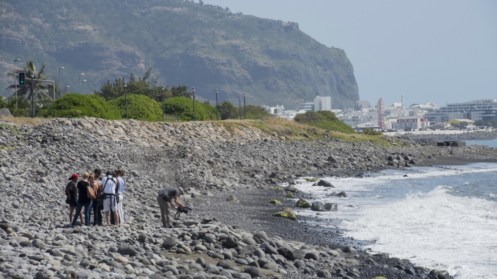 A wing component called a flaperon was found last week on a beach on the French island La Reunion, near Madagascar [Reuters]