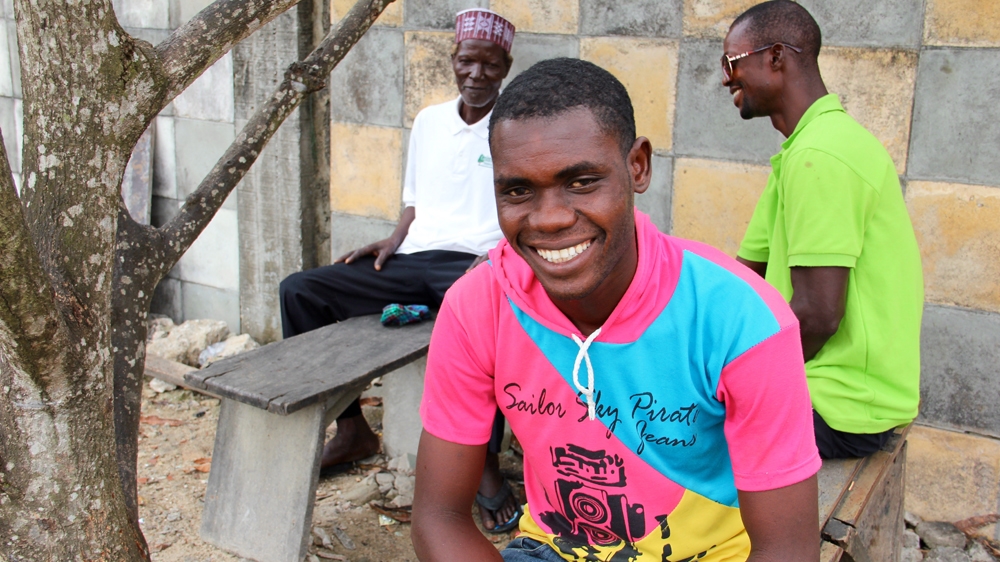 Adamou has been working since he was a child and sent to assist his uncle, who was a travelling beggar [Femke van Zeijl/Al Jazeera]