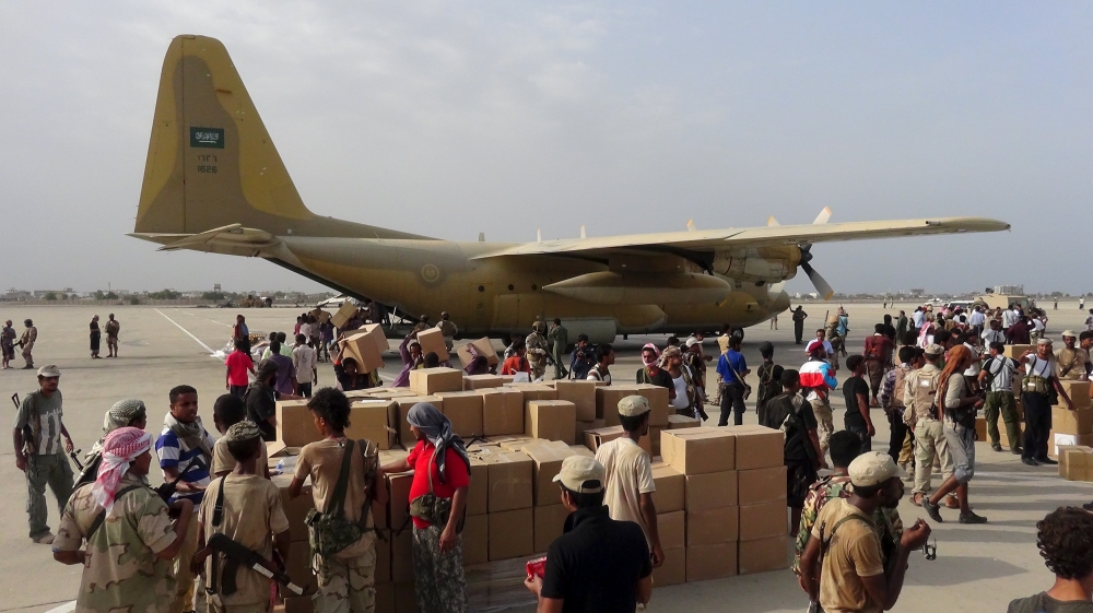 Gulf Arab countries are backing the exiled Hadi government with weapons, military vehicles and humanitarian supplies [Reuters]