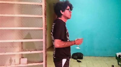 Gorki Aguila in his Havana home [Creede Newton/Al Jazeera]