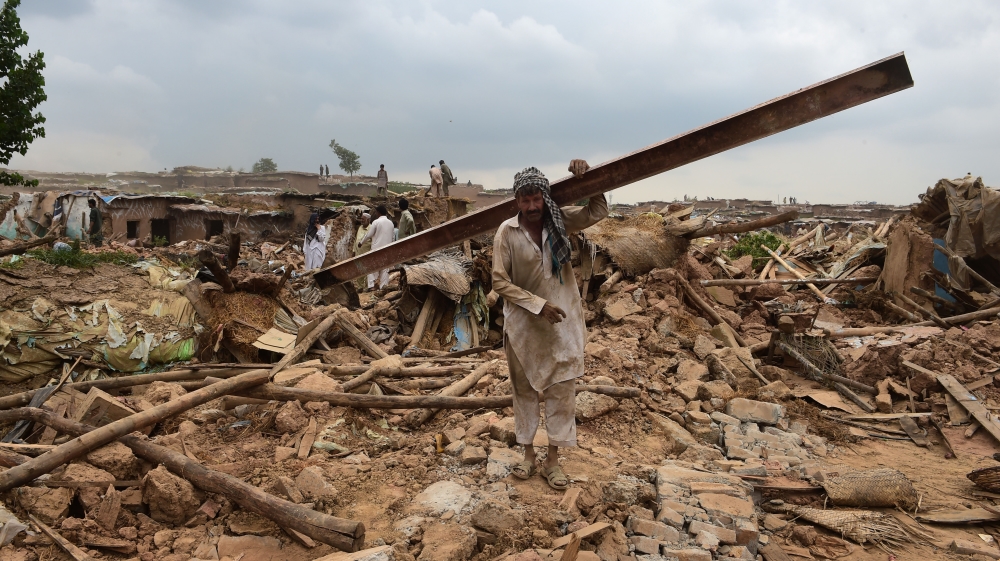 Residents of the slum demolished in July were mostly vegetable and fruit sellers, according to activists [AFP]