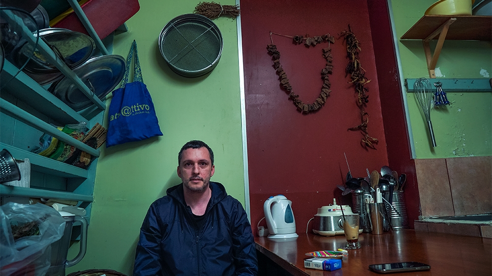 Niko Stathis, 37, is one of the founders of EL CHEf [Sorin Furcoi/Al Jazeera]