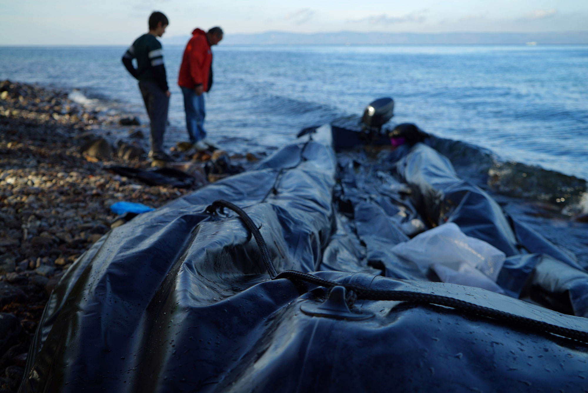 Lesbos Boats/ [Sorin Furcoi/Al Jazeera]