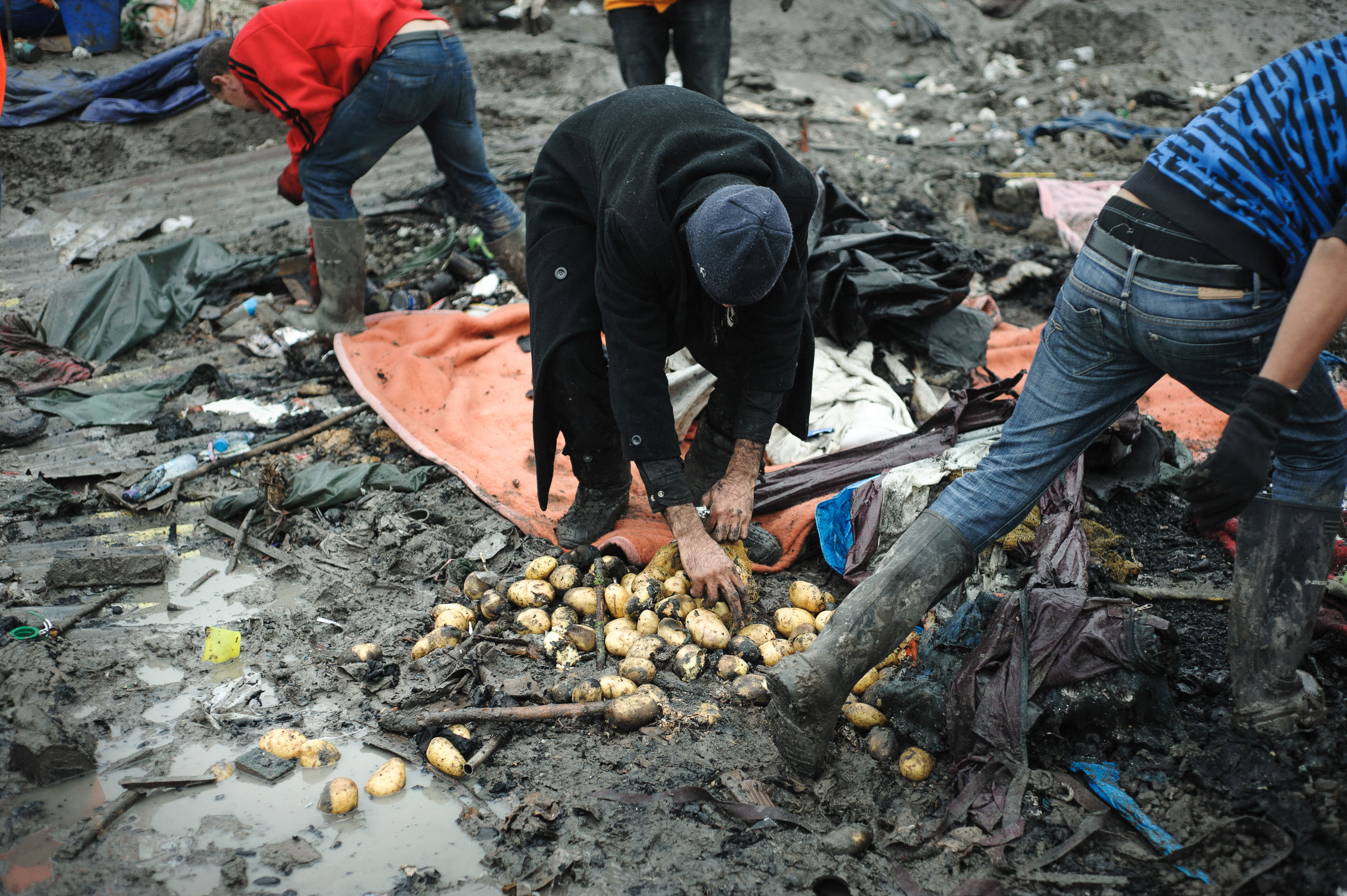 Kurdish refugees, Dunkirk camp/ Please Do Not Use