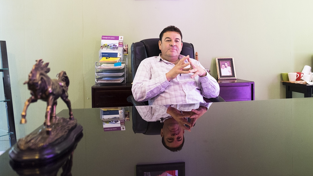 The town's mayor, Everardo Martinez, claims that the extortion, kidnapping and killing of migrants is not an issue in Altar any more - contrary to common belief [Axel Storen Weden/Al Jazeera]