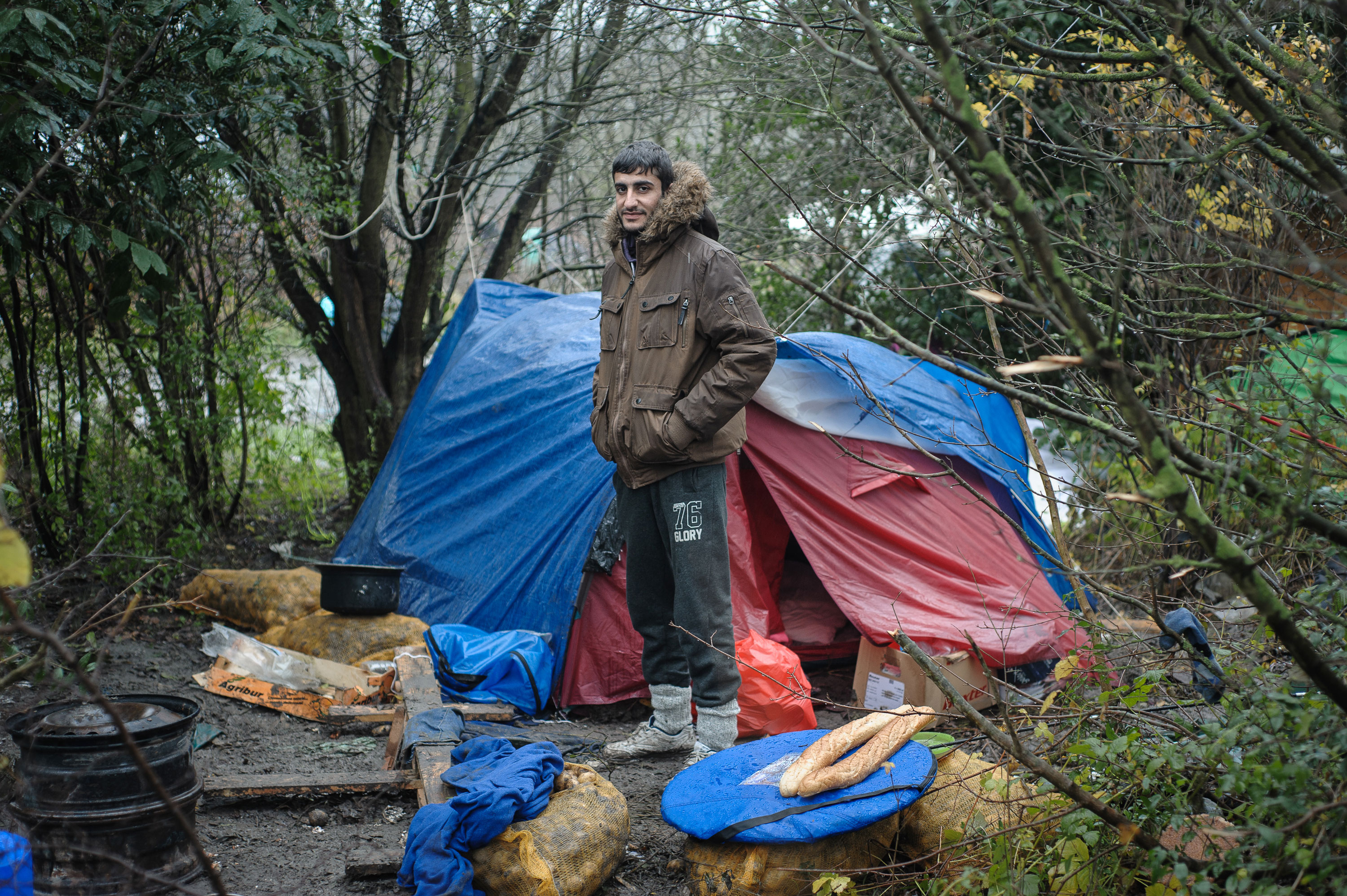 Kurdish refugees, Dunkirk camp/ Please Do Not Use