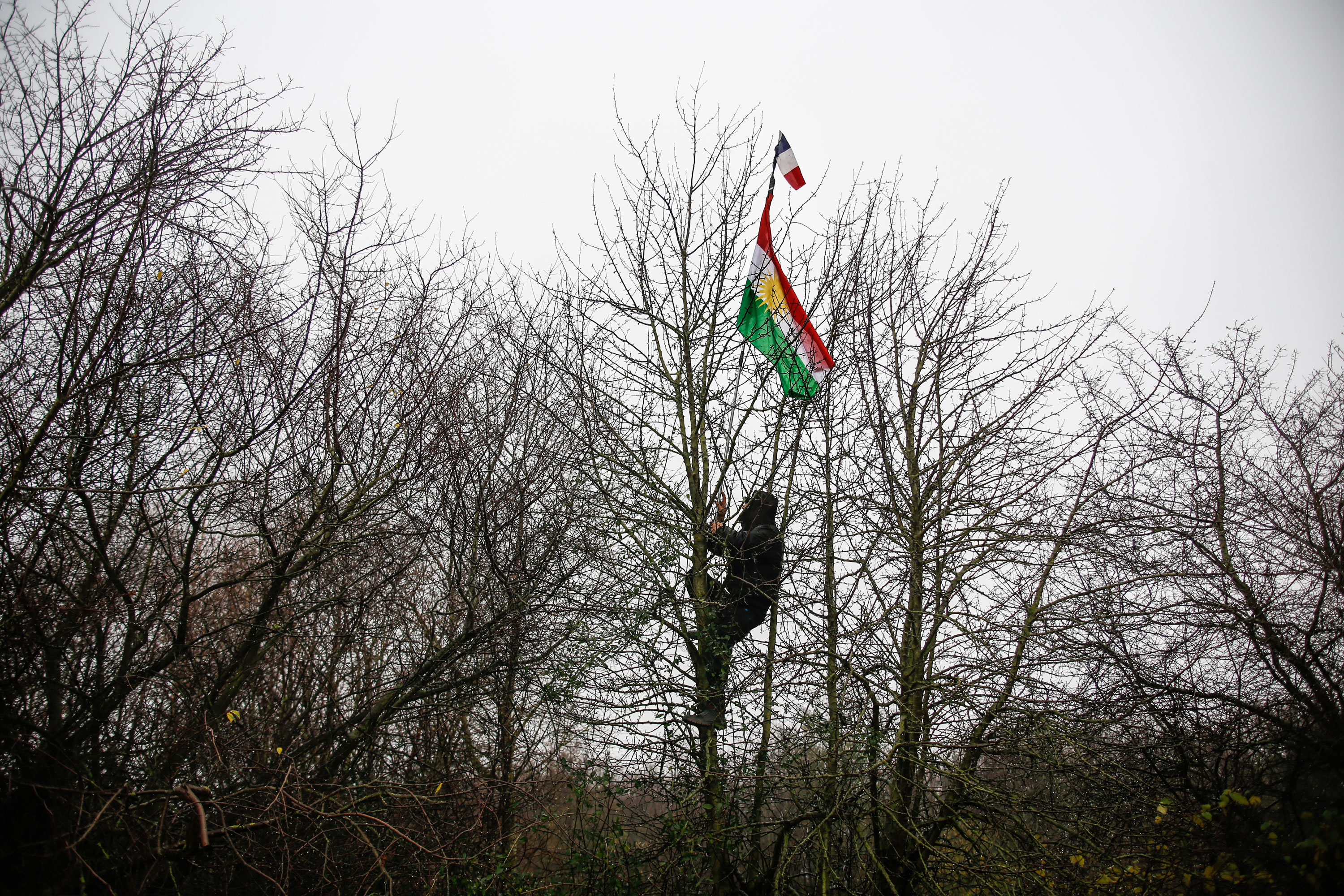 Kurdish refugees, Dunkirk camp/ Please Do Not Use