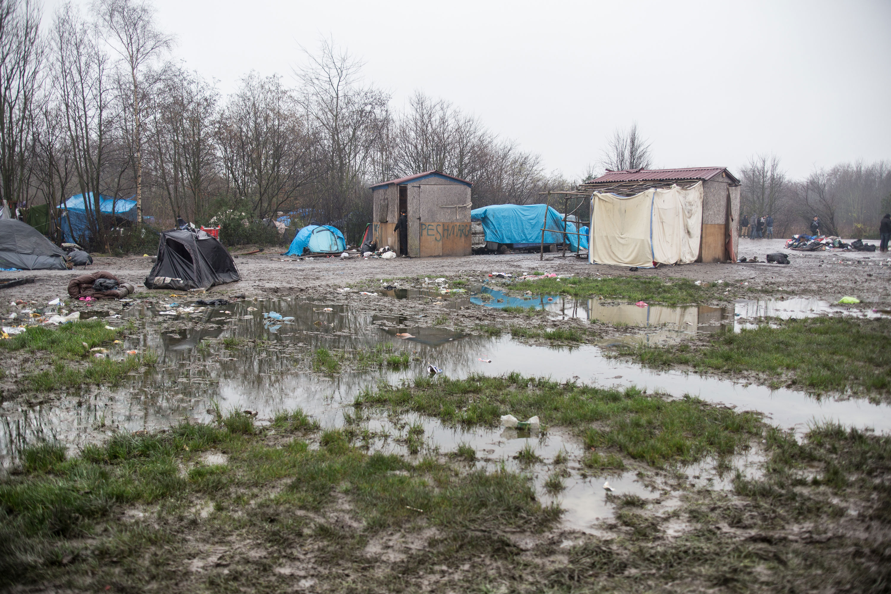 Kurdish refugees, Dunkirk camp/ Please Do Not Use