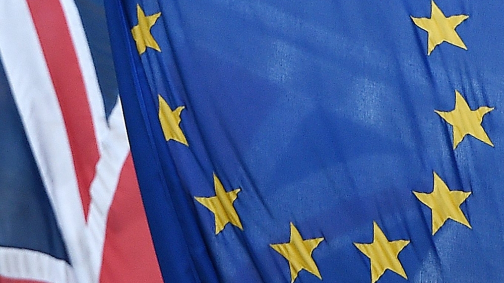 Union Jack and European Union flag