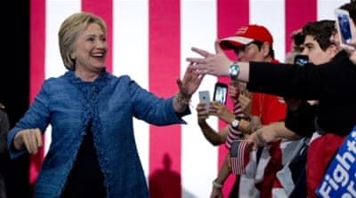 Democratic presidential candidate Hillary Clinton [AP] 