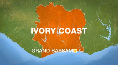 The beach resort of Grand Bassam