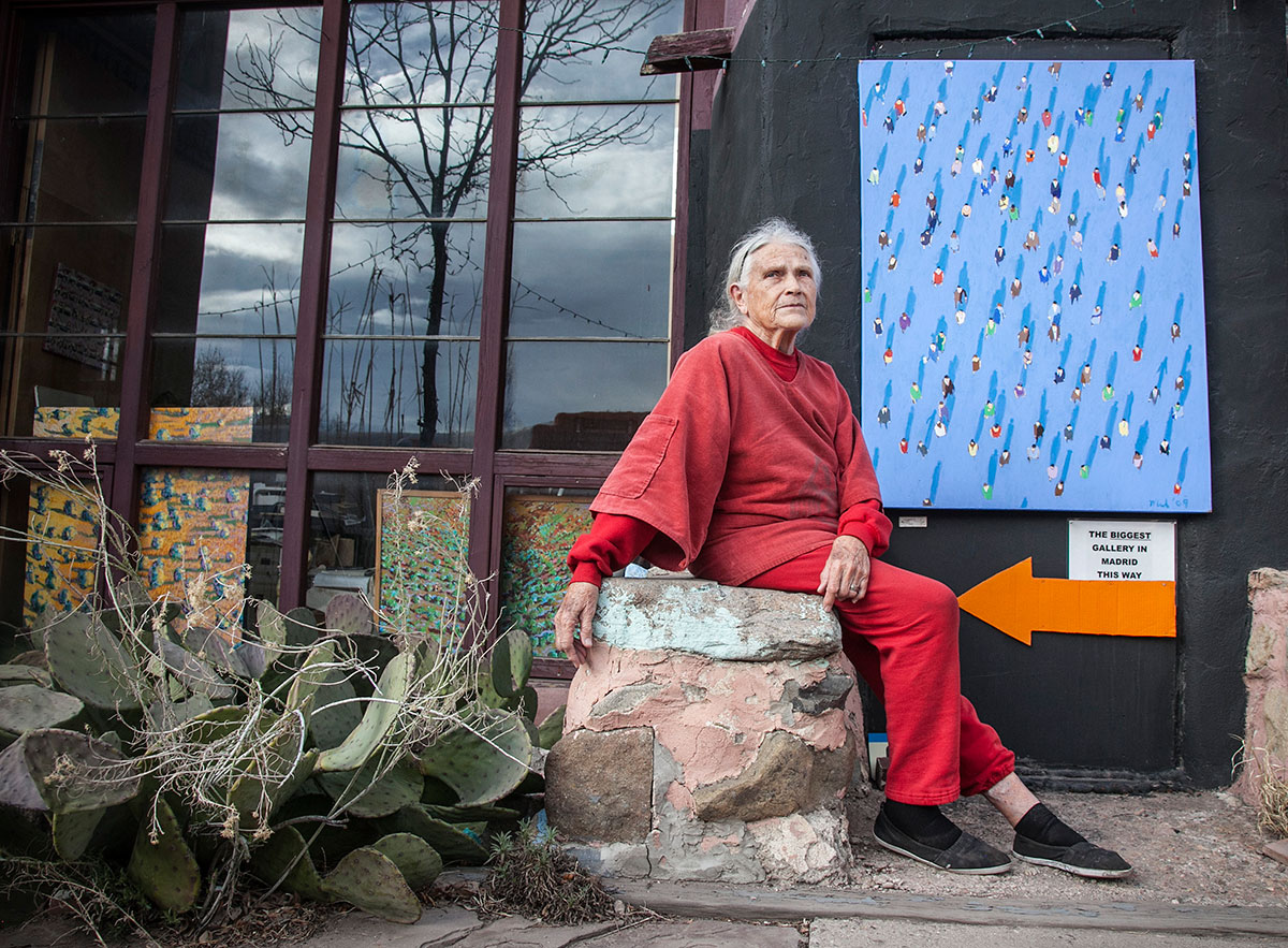 Diana Johnson was the first artist to take up residency in Madrid, 20 years after it was abandoned [Gabriela Campos/Al Jazeera]