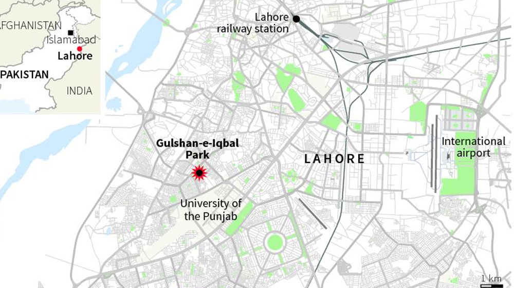 The suicide bomber detonated himself close to the children's rides at the busy park [Reuters]