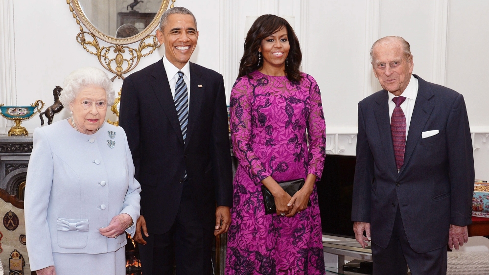 Obama and Michelle congratulated Queen Elizabeth, who celebrated her 90th birthday on Thursday [EPA]