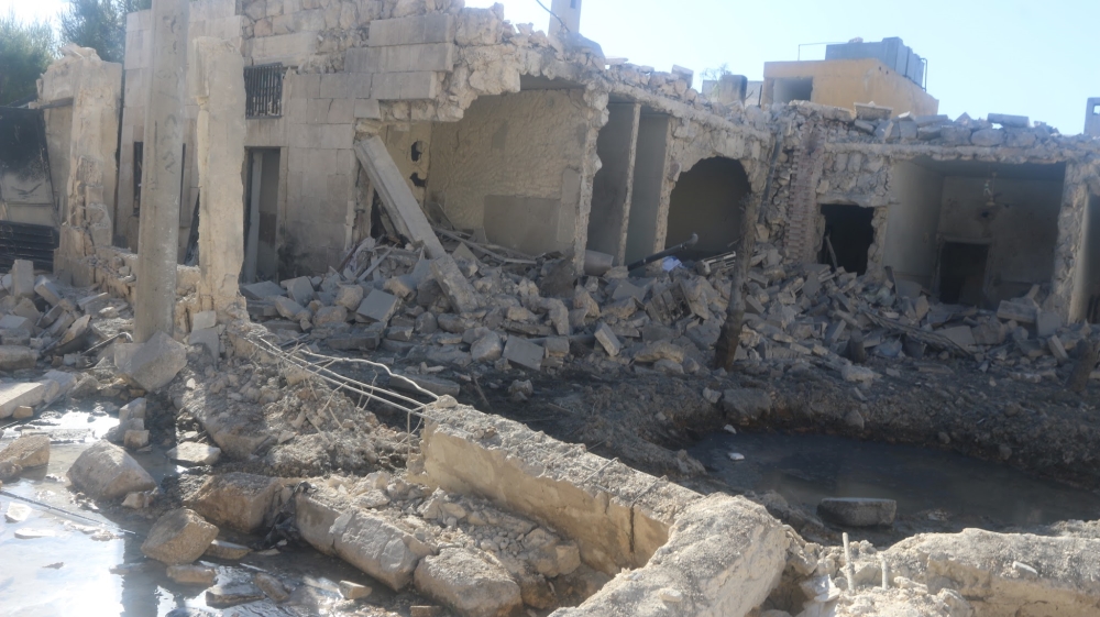 A medical facility hit by an air strike [Al Jazeera] 